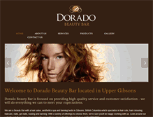 Tablet Screenshot of doradobeautybar.com